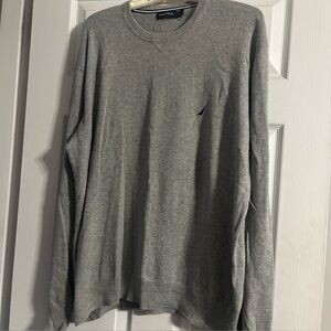 Vintage NAUTICA Gray Crew Neck Sweater Men's Size L